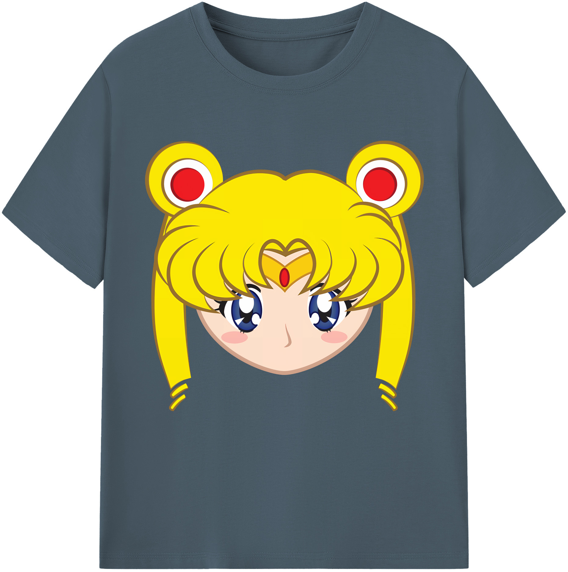（画像用） 美少女戦士セーラームーン 月野 うさぎ つきの うさぎ Sailor Moon Tsukino Usagi 綿100％半袖Tシャツ（フロントプリント）